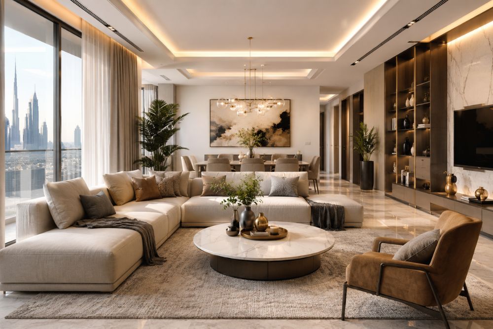 Luxury Dubai living room.