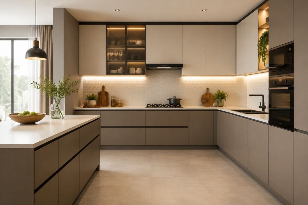 Modern minimalist kitchen interior